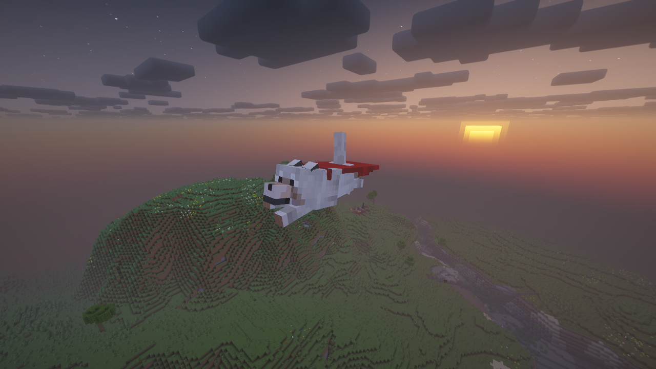 A dog flying in style!