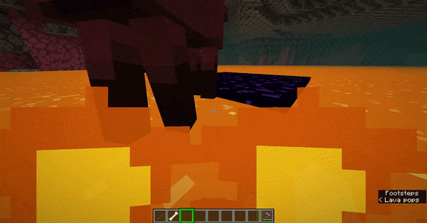Doggie likes bathing in lava~